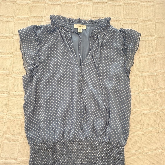 Lined cap sleeve pull over blouse - Picture 2 of 3